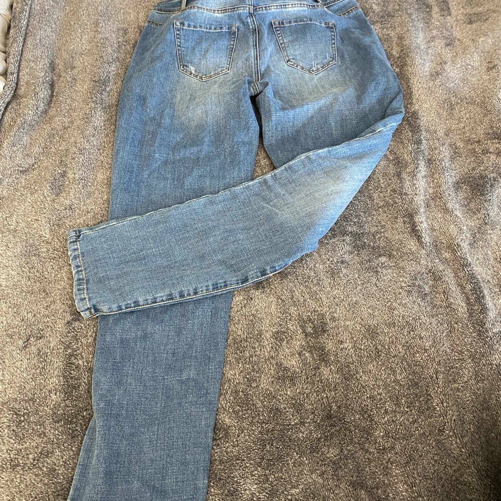 Le Chateau Blue Denim Overalls Classic Style - Picture 4 of 7